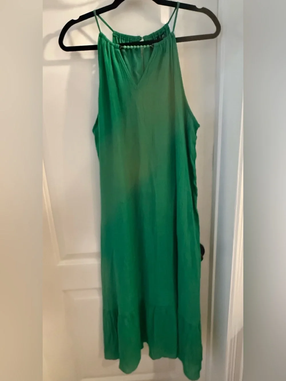 Mlle Gabrielle Emerald Green Sleeveless V-Neck Maxi Dress. new without tag - Picture 1 of 4